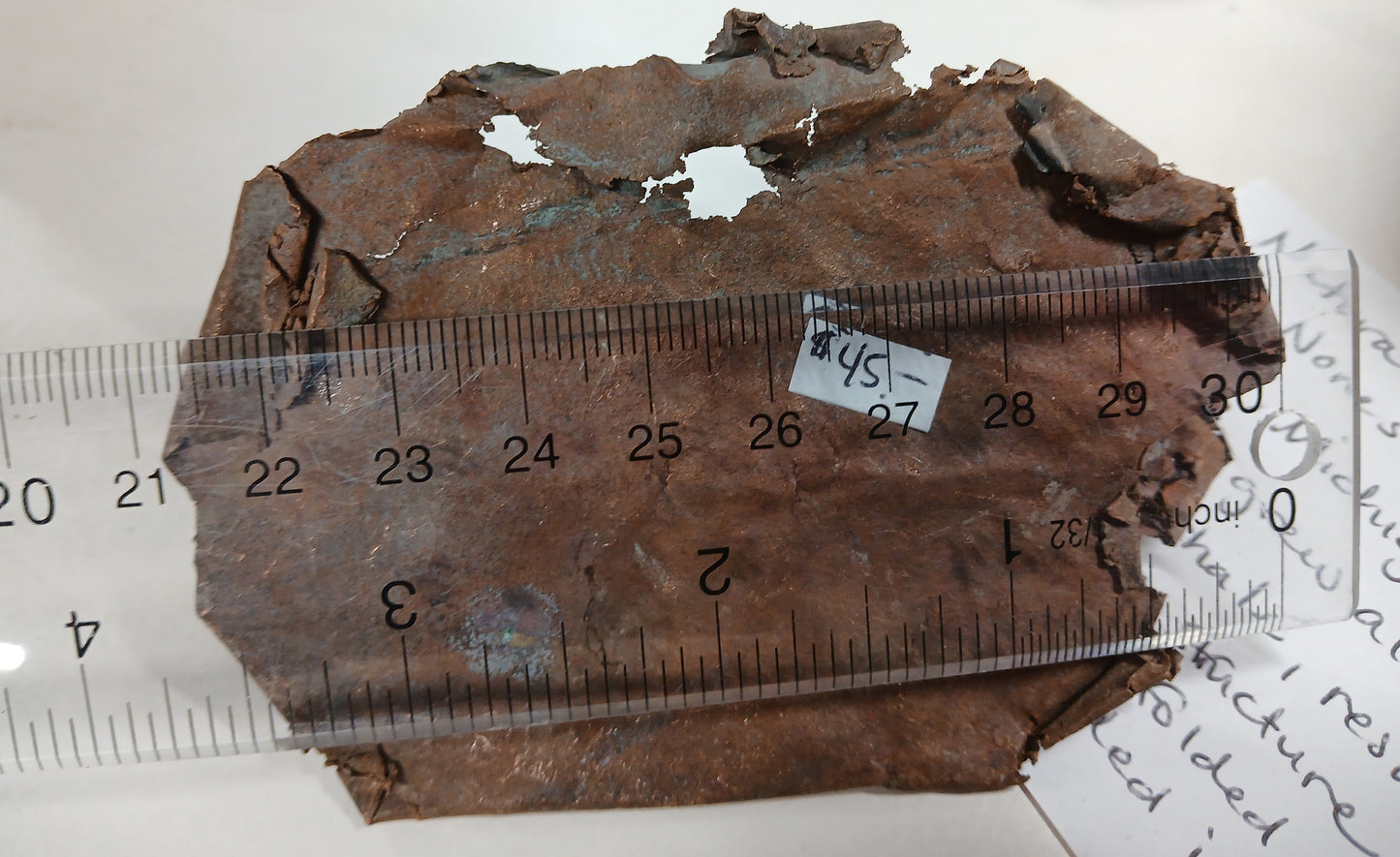 copper, native sheet