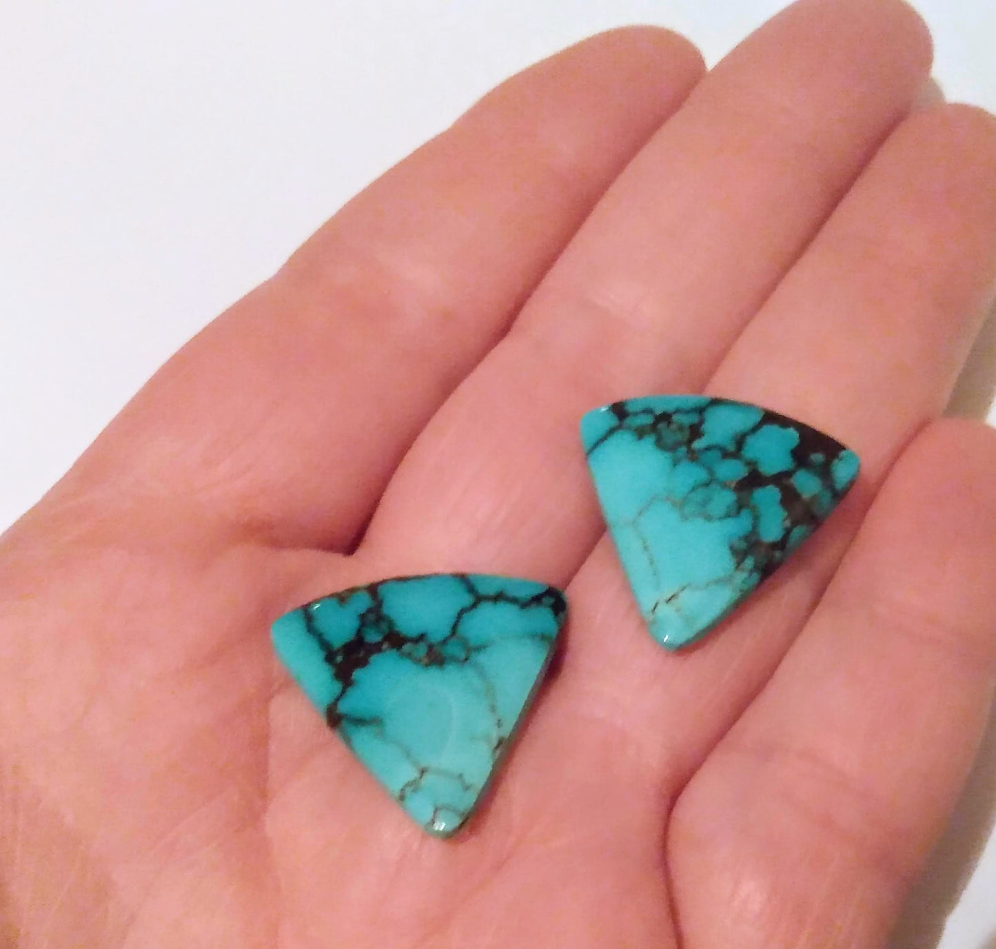 Cabochon, Turquoise pair