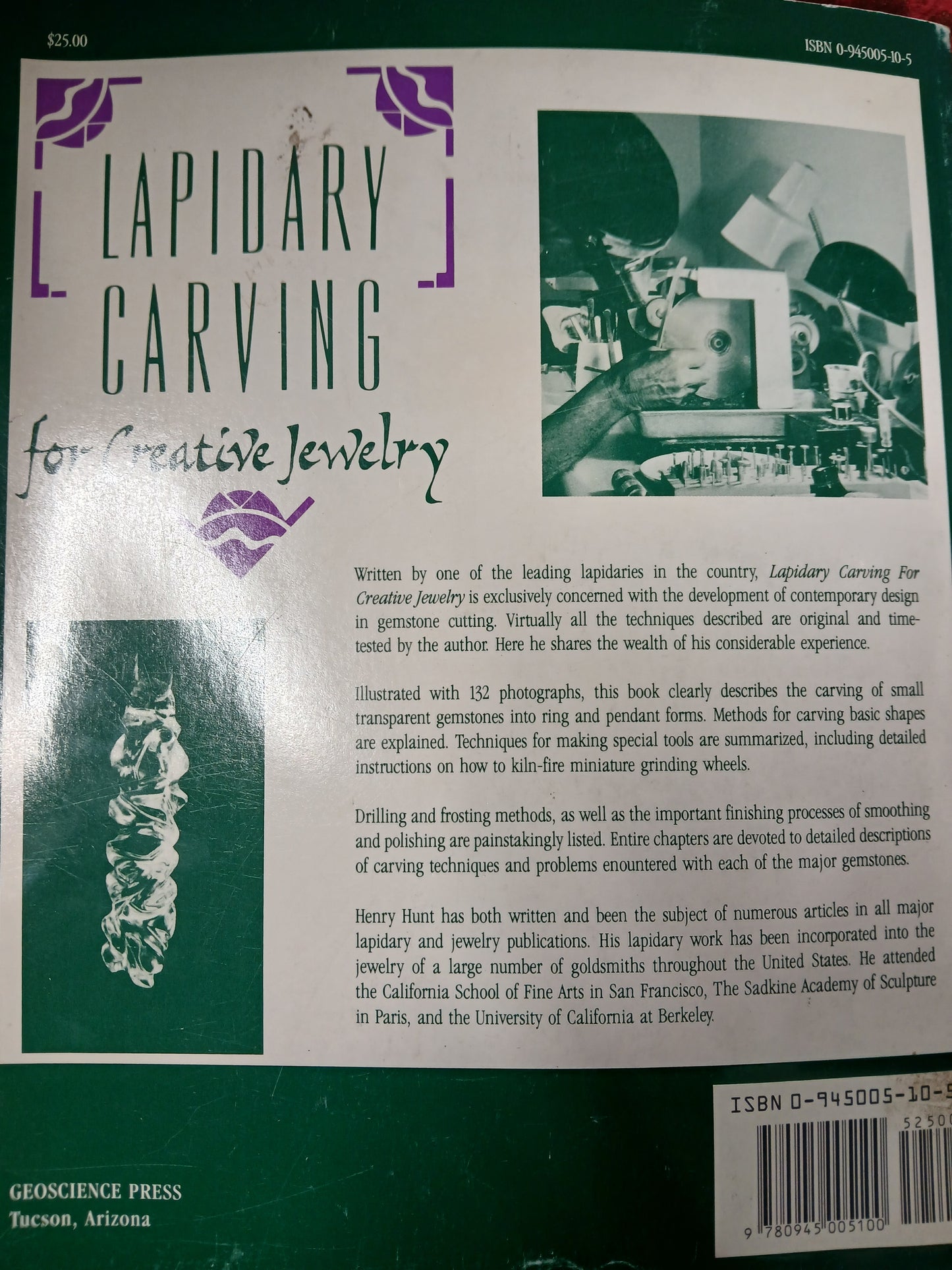 Book lapiday carving for creative jewelry