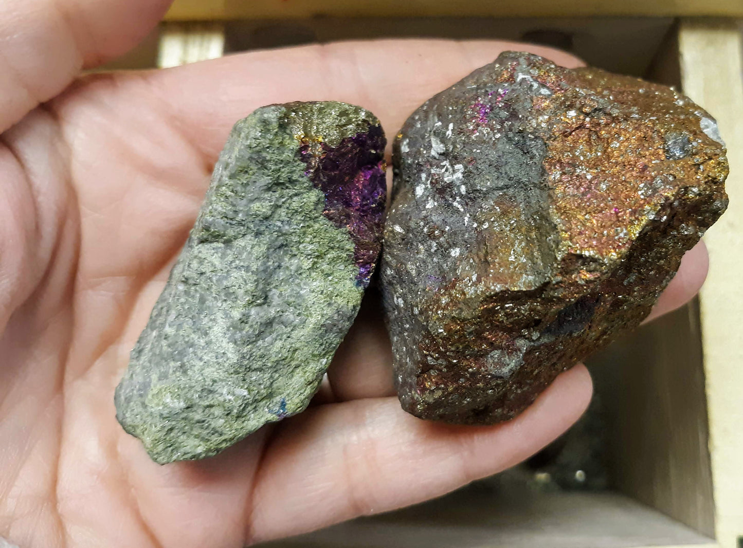 Peacock Ore - rough 1" to 2"