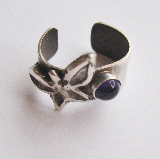 Ear Cuff Butterfly Amethyst