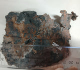 native copper sheet with ruler measurement.