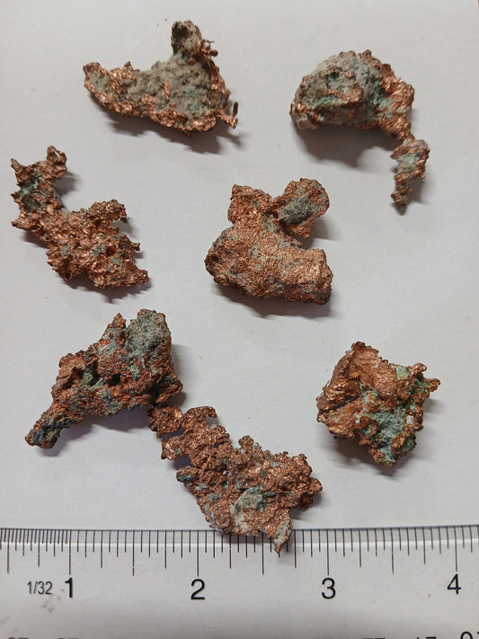 copper, native nuggets