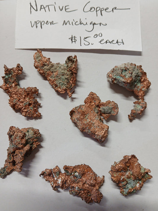 copper, native nuggets