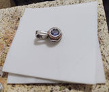 Pendant, Small Gem Setting in sterling silver