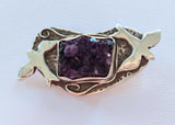 Pendant, Amethyst Love Birds