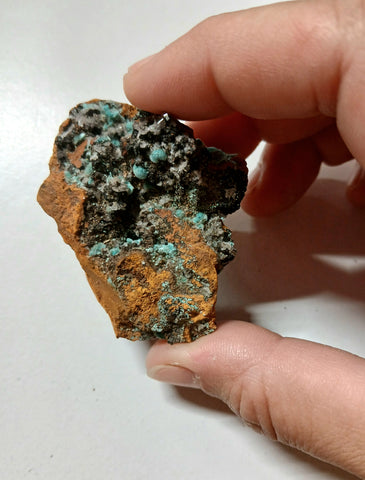 Specimen Aurichalcite on Limonite