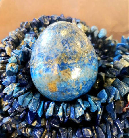 lapis lazuli egg carving