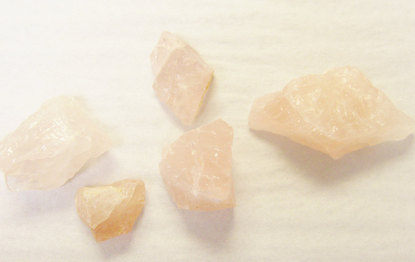 Rose Quartz rough rock, set of 3