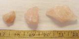 Rose Quartz rough rock, set of 3
