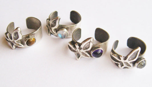 Ear Cuff - Butterfly in labradorite