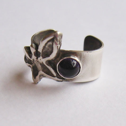 Ear Cuff Butterfly Amethyst